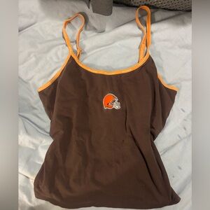 NFL Brown and Orange Tank Top